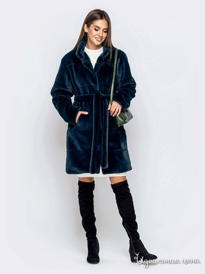 Шуба Dressa, цвет синий