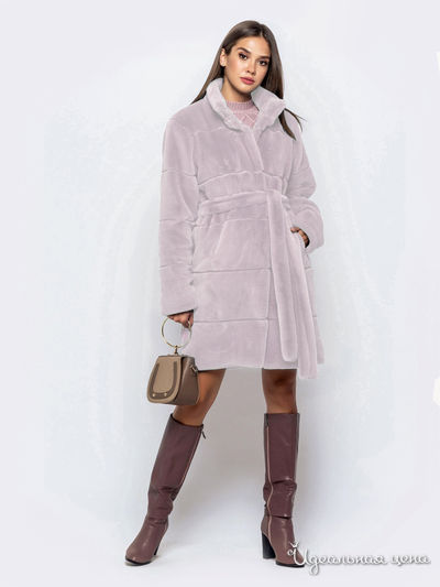 Шуба Dressa, цвет светло-розовый