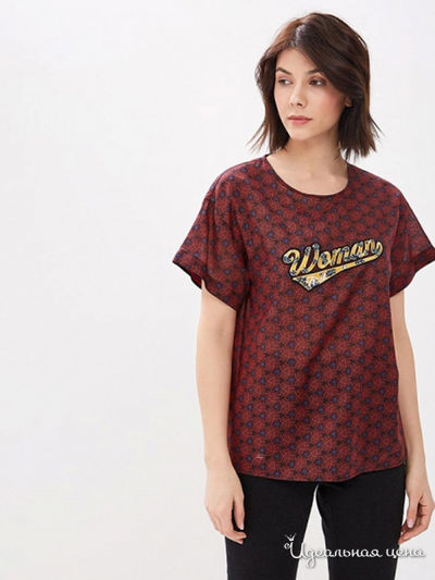 Блуза Sisley, цвет бордовый