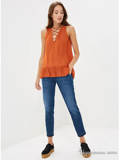 Блуза Sisley, цвет оранжевый