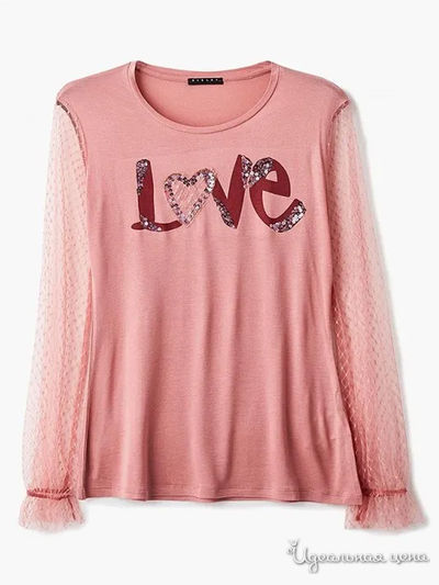 Лонгслив Sisley Young, цвет розовый