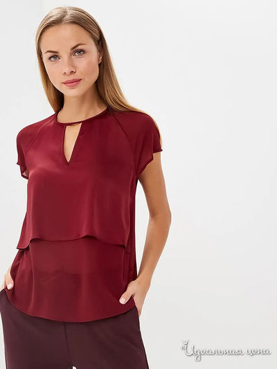 Блуза Sisley, цвет бордовый