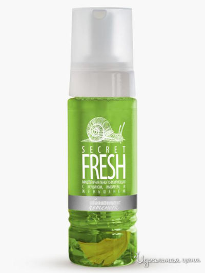 Мицеллярная пенка для лица тонизирующая с муцином, имбирем и женьшенем Secret Fresh, 170 мл, Premium
