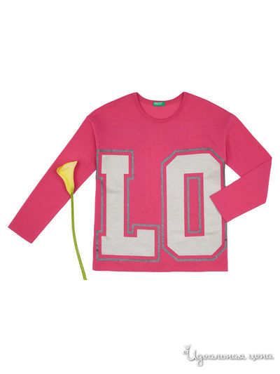 Лонгслив United Colors Of Benetton, цвет фуксия