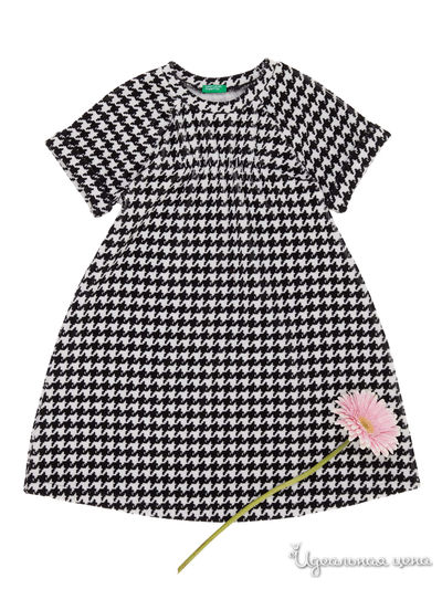 Платье United Colors Of Benetton, цвет белый, черный