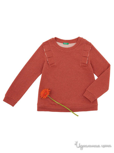 Свитшот United Colors Of Benetton, цвет оранжевый