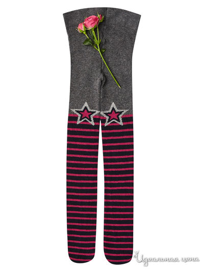 Колготки United Colors Of Benetton, цвет черный, розовый