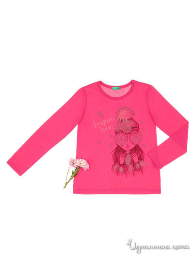 Лонгслив United Colors Of Benetton, цвет фуксия