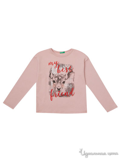 Лонгслив United Colors Of Benetton, цвет бледно-розовый