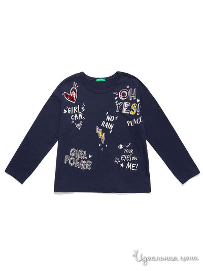 Лонгслив United Colors Of Benetton, цвет темно-синий