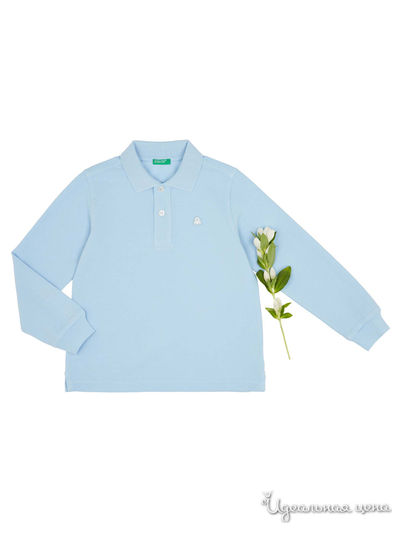 Поло United Colors Of Benetton, цвет голубой
