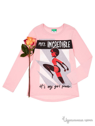 Лонгслив United Colors Of Benetton, цвет розовый