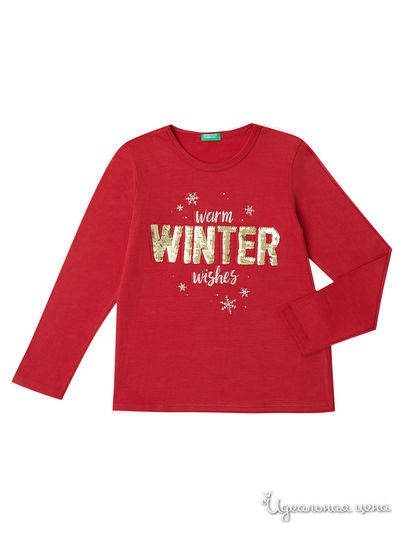 Лонгслив United Colors Of Benetton, цвет красный