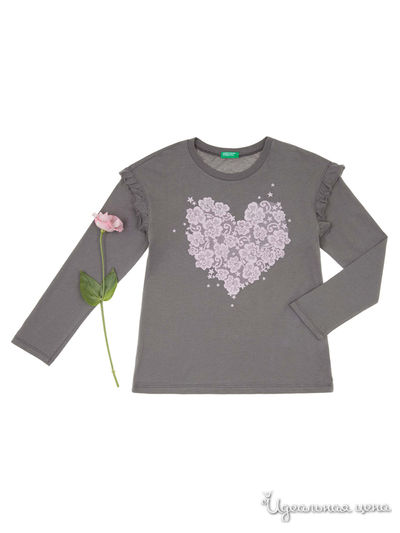 Лонгслив United Colors Of Benetton, цвет темно-серый