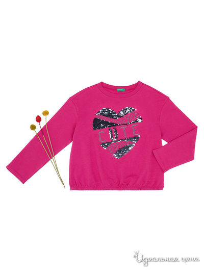 Свитшот United Colors Of Benetton, цвет фуксия