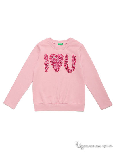 Свитшот United Colors Of Benetton, цвет бледно-розовый