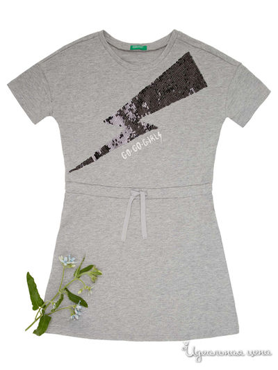 Платье United Colors Of Benetton, цвет серый