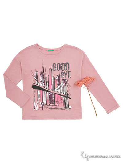 Лонгслив United Colors Of Benetton, цвет розовый