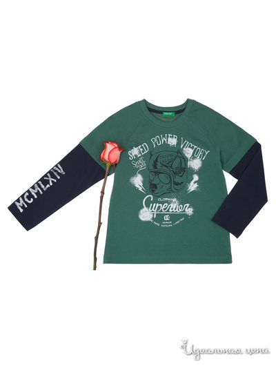 Лонгслив United Colors Of Benetton, цвет зеленый