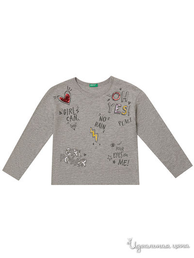 Лонгслив United Colors Of Benetton, цвет серый