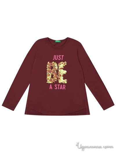 Лонгслив United Colors Of Benetton, цвет бордовый