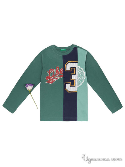 Лонгслив United Colors Of Benetton, цвет зеленый