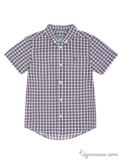 Рубашка United Colors Of Benetton, цвет синий, красный