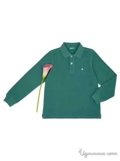 Поло United Colors Of Benetton, цвет зеленый