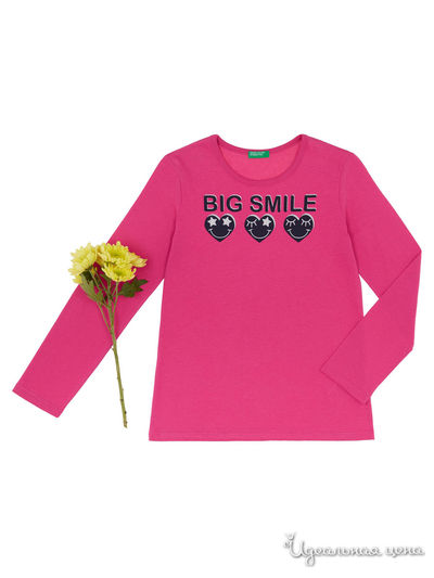 Лонгслив United Colors Of Benetton, цвет фуксия