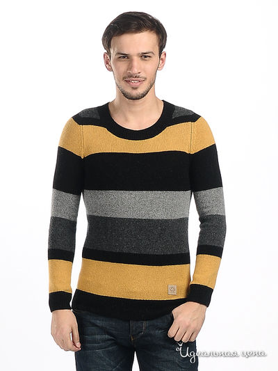 Джемпер F5jeans, цвет цвет черный / серый / желтый