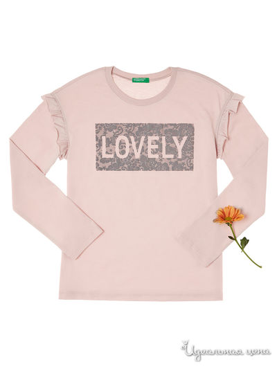 Лонгслив United Colors Of Benetton, цвет розовый