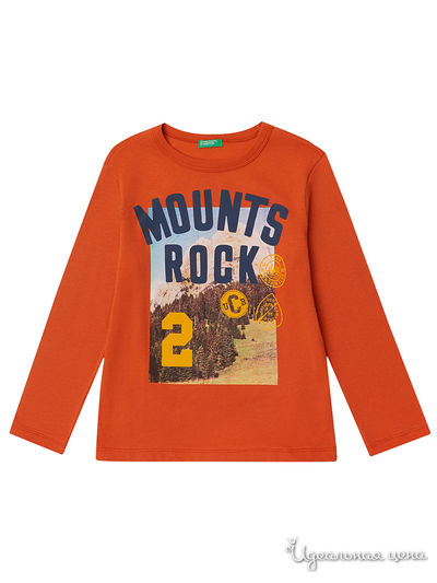 Лонгслив United Colors Of Benetton, цвет оранжевый