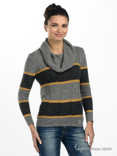 Свитер F5jeans, цвет цвет серый / желтый