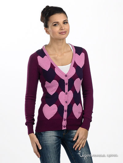 Кардиган F5jeans, цвет цвет фуксия