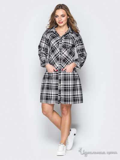 Платье Dressa, цвет белый, черный