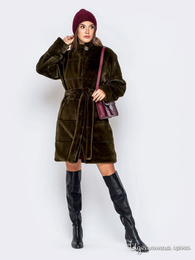 Шуба Dressa, цвет зеленый