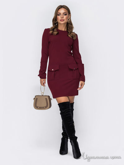 Платье Dressa, цвет бордовыйвый