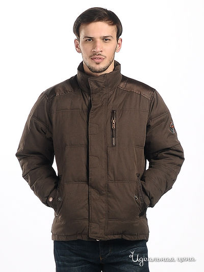 Пуховик F5jeans, цвет цвет коричневый