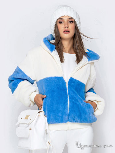 Шуба Dressa, цвет голубой