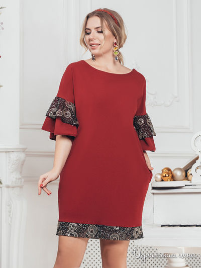 Платье Dressa, цвет бордовый