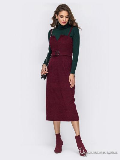 Сарафан Dressa, цвет бордовый