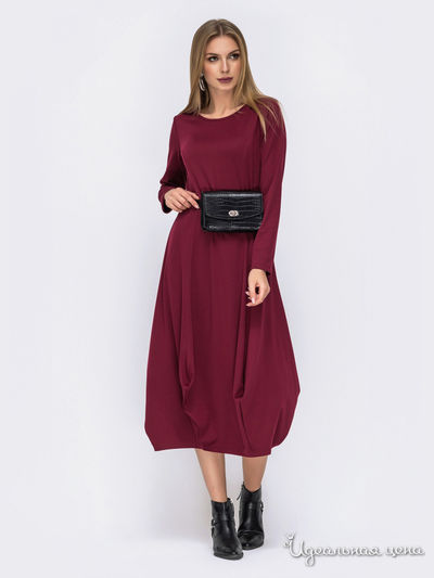 Платье Dressa, цвет бордовый