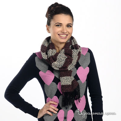 Шарф F5jeans, цвет цвет красный / бежевый