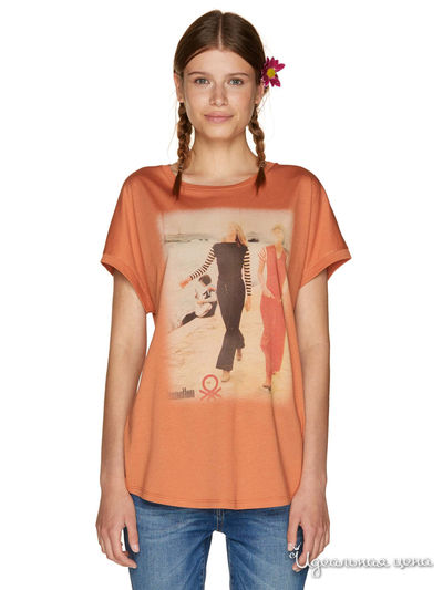 Футболка United Colors Of Benetton, цвет коричневый