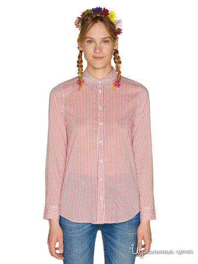 Рубашка United Colors Of Benetton, цвет белый, красный