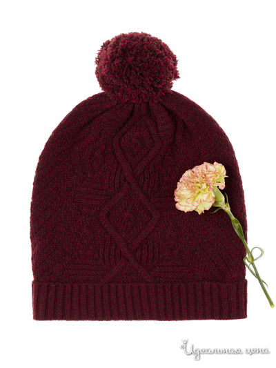 Шапка United Colors Of Benetton, цвет бордовый