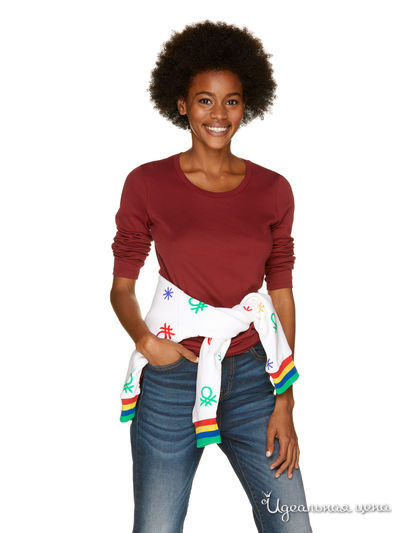 Лонгслив United Colors Of Benetton, цвет бордовый