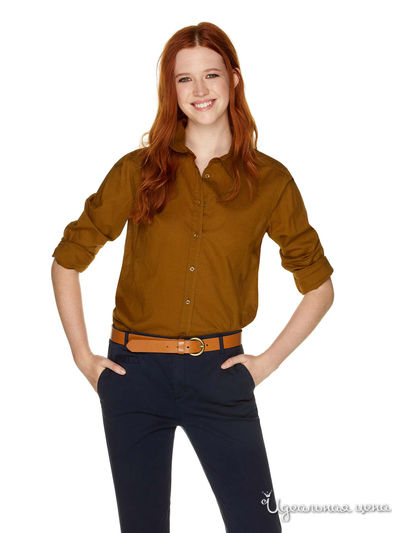 Рубашка United Colors Of Benetton, цвет коричневый