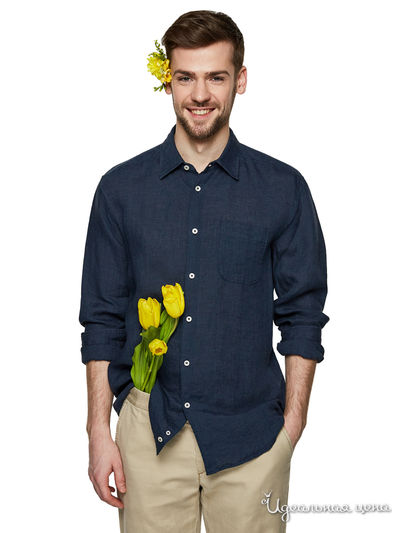 Рубашка United Colors Of Benetton, цвет синий