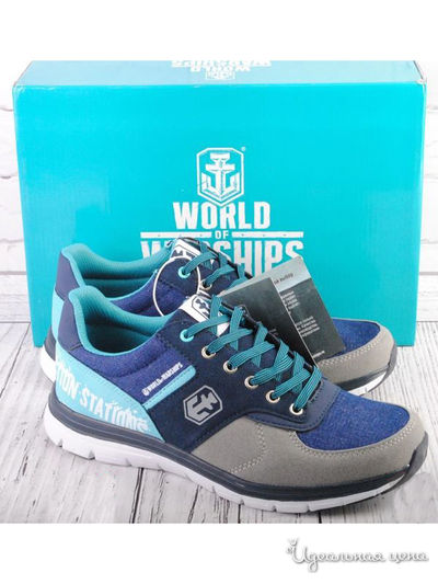 Кроссовки World of WarShips, цвет голубой